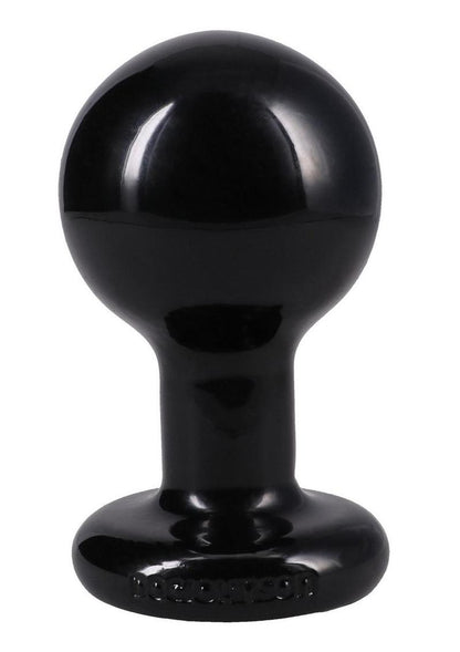 Doc Johnson Round Butt Plug - Black - Medium