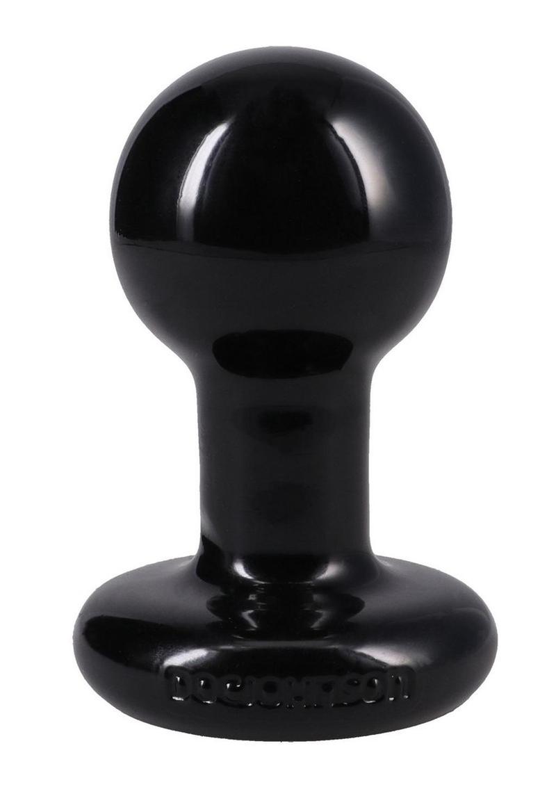 Doc Johnson Round Butt Plug - Black - Small