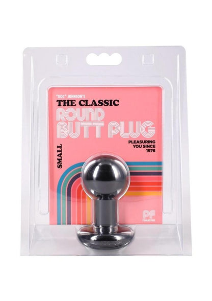 Doc Johnson Round Butt Plug - Black - Small