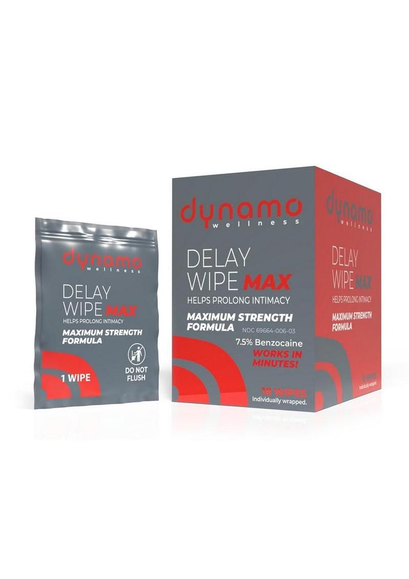 Dynamo Wellness Maximum Strength 7.5% Delay Wipe - 18 Pack
