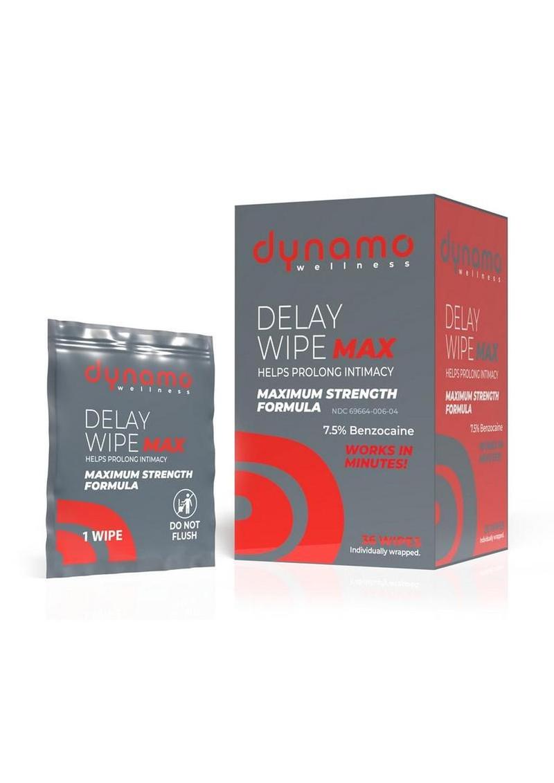 Dynamo Wellness Maximum Strength 7.5% Delay Wipe - 36 Pack