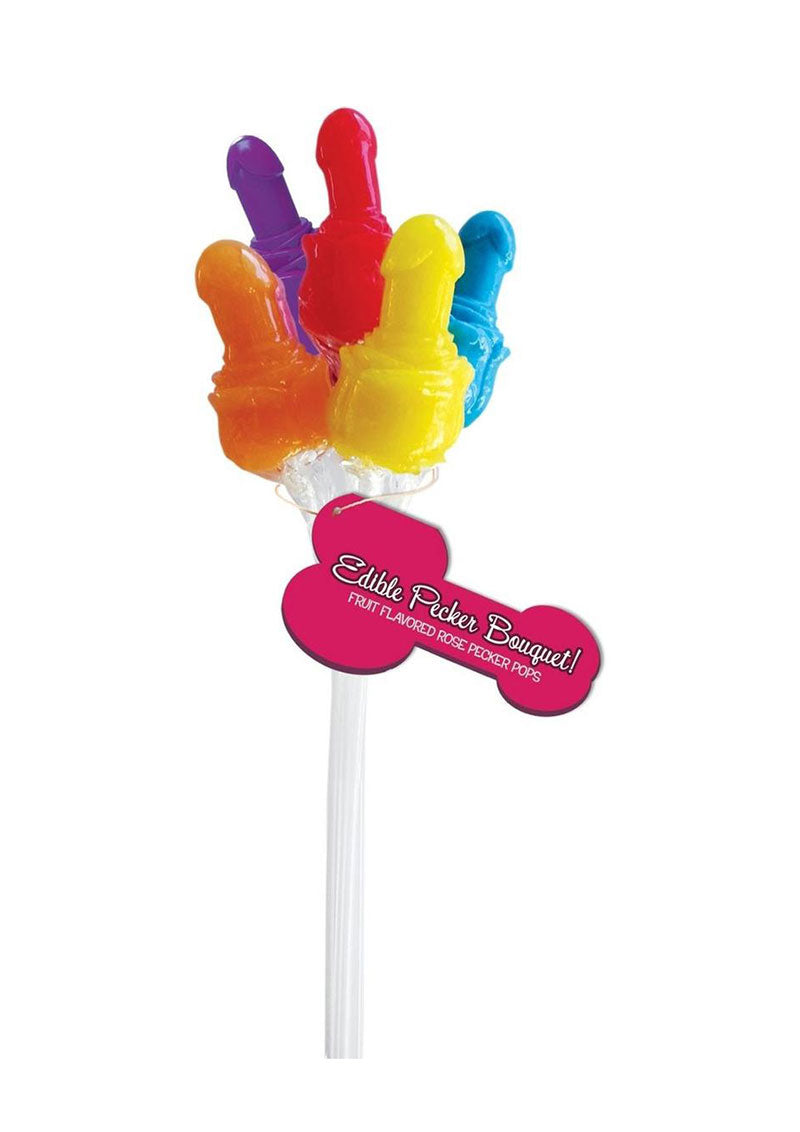 Pecker Bouquet Lollipops Assorted Flavors - 12 Pack