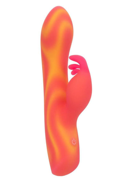 Endless Summer Moonlight Magic Dual Vibe Light-Up Rechargeable Silicone Massager - Orange