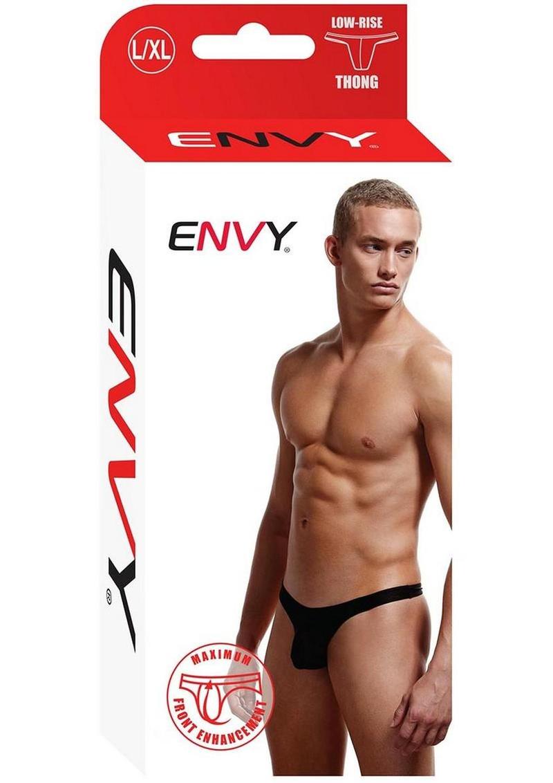 Envy Menswear Low Rise Thong - Black - Large/XLarge