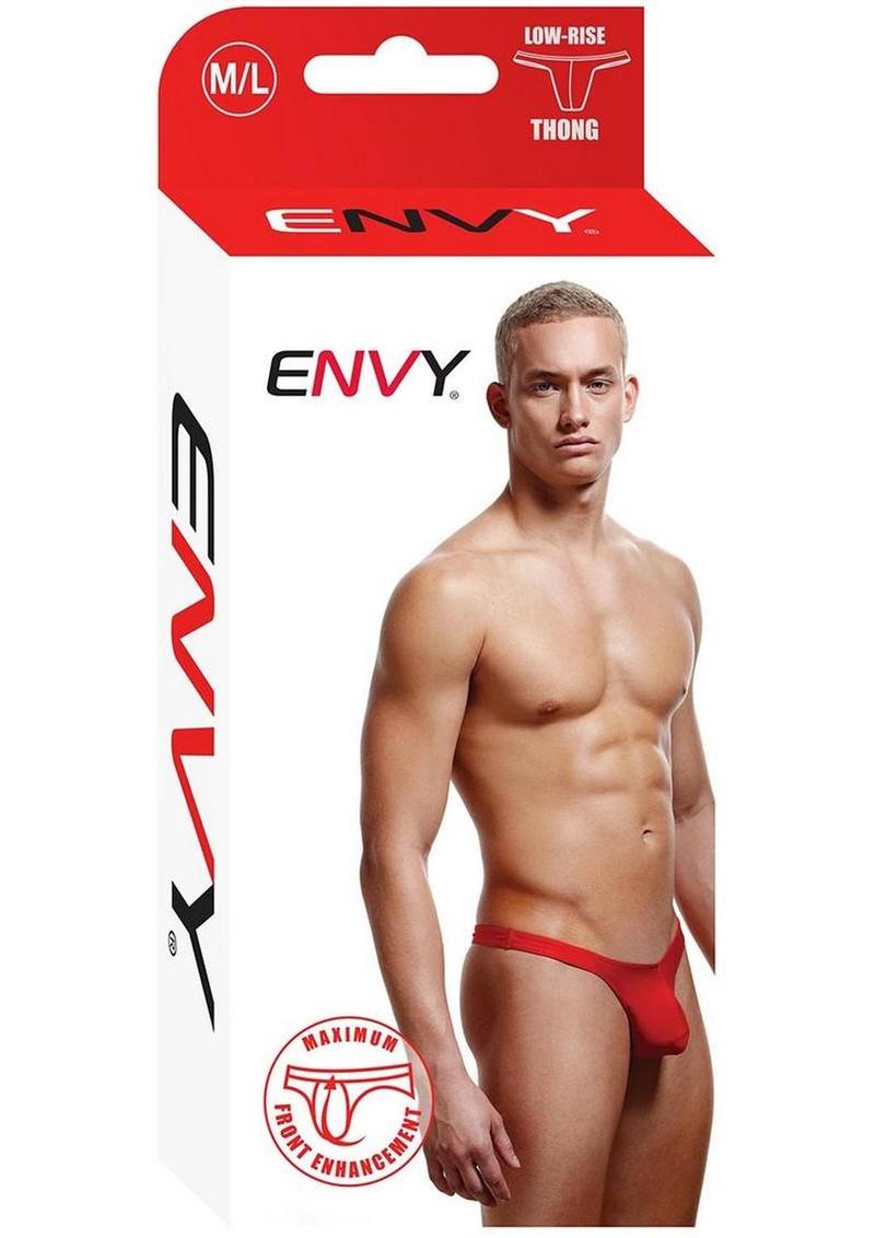Envy Menswear Low Rise Thong - Red - Large/Medium