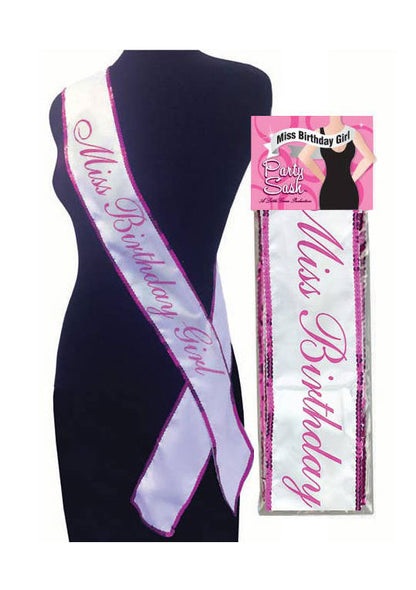 Miss Birthday Girl Party Sash