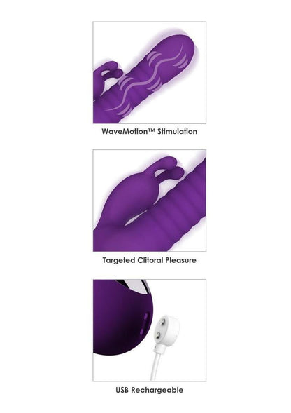 Fantasy For Her Fantasy Wave Rechargeable Silicone Vibrator with Clitoral Stimulator