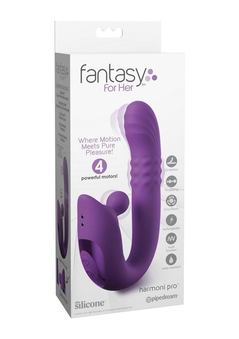 Fantasy For Her Harmoni Pro Rechargeable Silicone G-Spot Vibrator - Purple