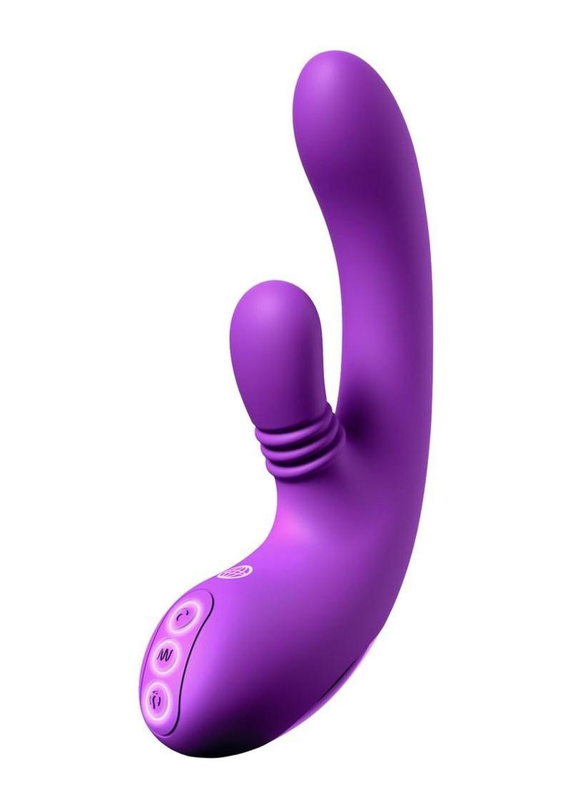 Fantasy For Her Intimotion G-Pro Rechargeable Silicone Rabbit Vibrator with Clitoral Stimulator - Purple