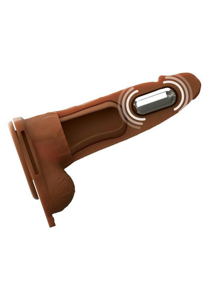 Fantasy X-Tensions Elite Vibrating Rechargeable Silicone Dual Density Hollow Strap-On