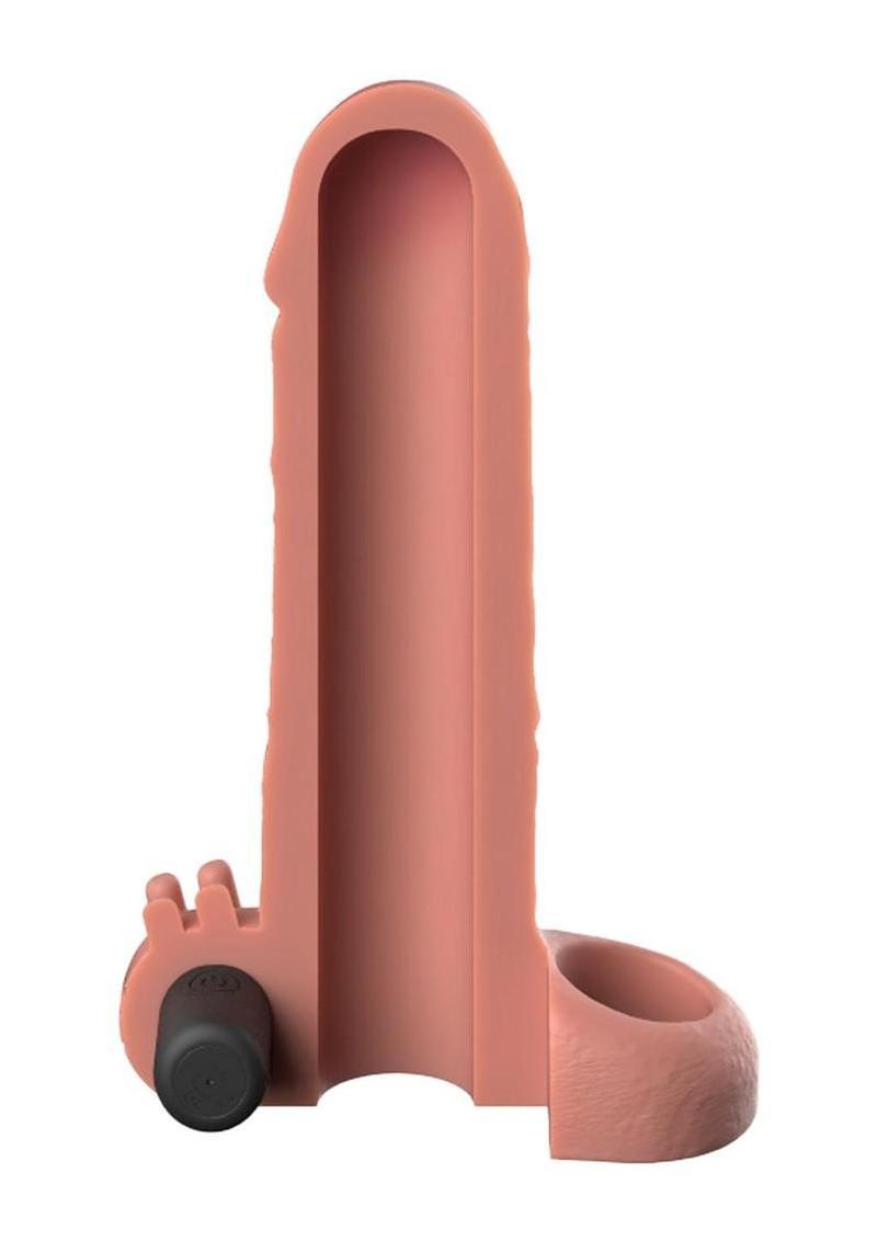 Fantasy X-Tensions Vibrating Real Feel Extension with Rechargeable Bullet