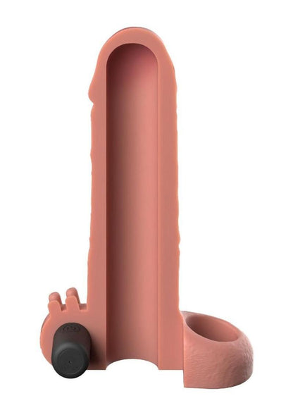 Fantasy X-Tensions Vibrating Real Feel Extension with Rechargeable Bullet