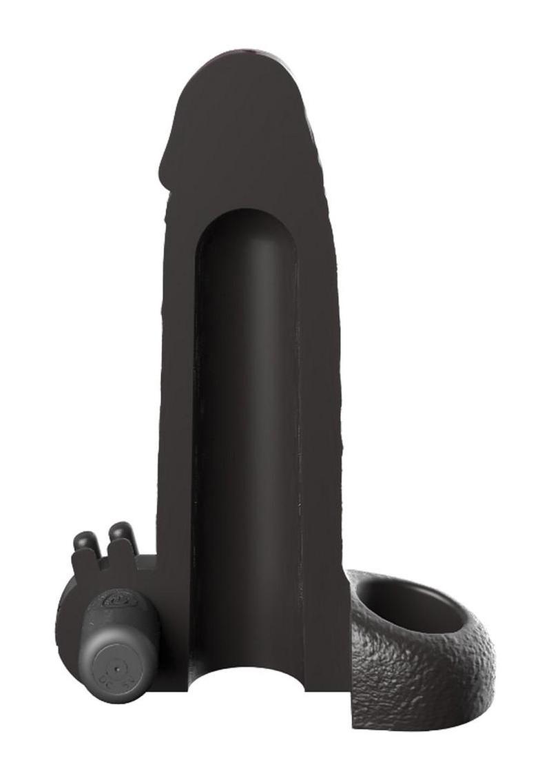 Fantasy X-Tensions Vibrating Real Feel Extension with Rechargeable Bullet