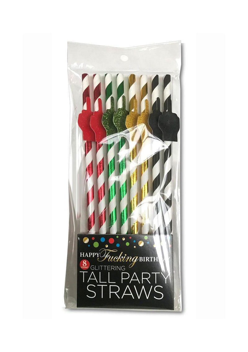 Middle Finger Birthday Party Straws