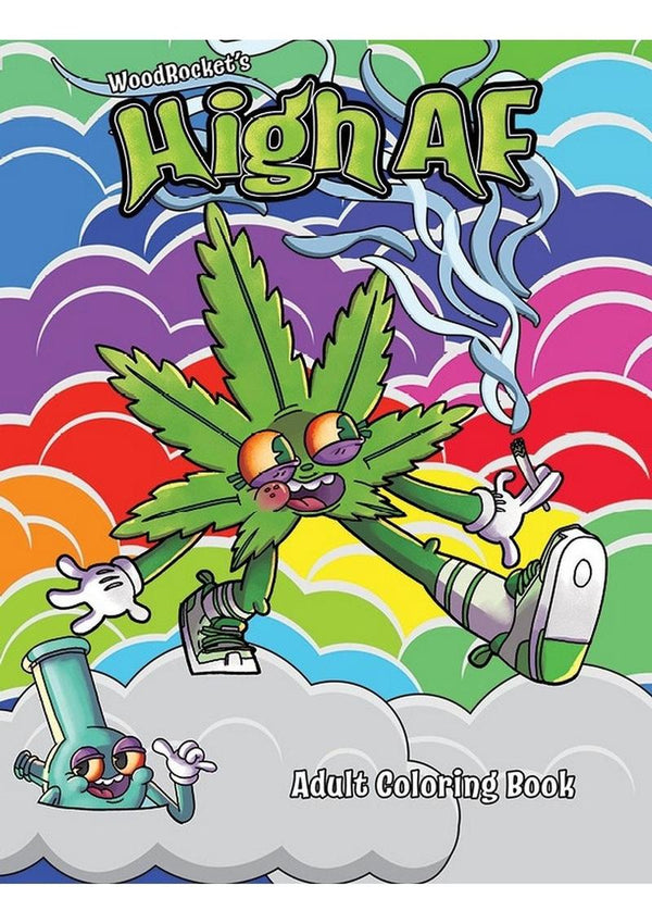 High AF Adult Coloring Book – Funny Weed Gift & Activity – Naughty Party