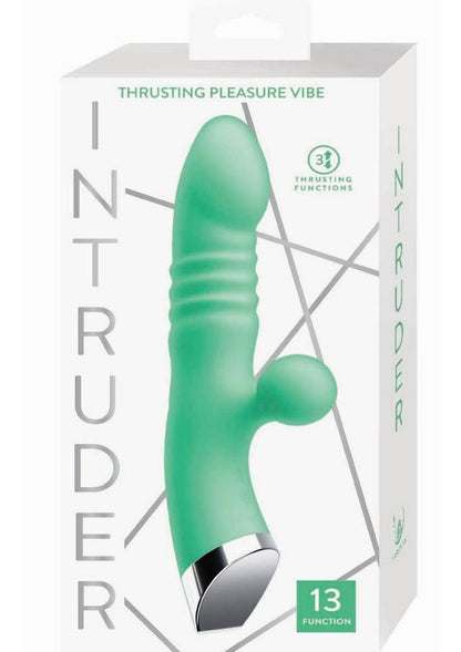 Intruder Thrust Rechargeable Silicone Pleasure Vibrator - Mint