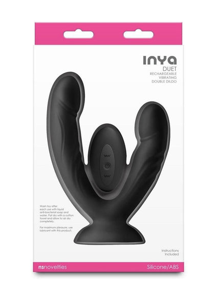 Inya Duet Rechargeable Silicone Vibrating Double Dildo with Remote