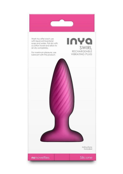 Inya Swirl Rechargeable Silicone Ribbed Anal Plug