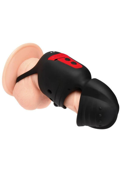 Jock Helmet Humper Gyrating and Vibrating Rechargeable Silicone Masturbator