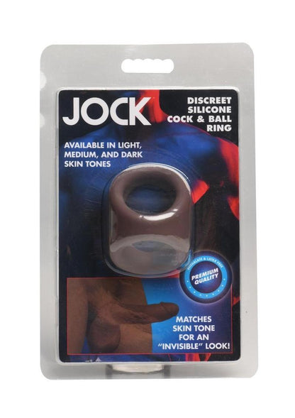 Jock Silicone Cock and Ball Ring - Chocolate