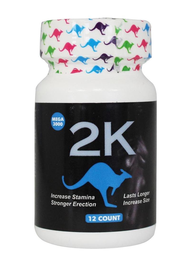 Kangaroo 2k Mega 3000 For Him Sexual Enhancement (12ct Bottle - Blue