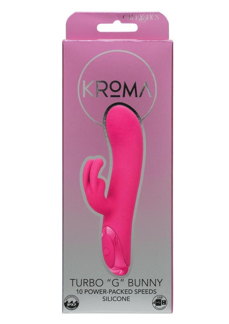 Kroma Turbo G Bunny Rechargeable Silicone Rabbit Vibrator - Pink