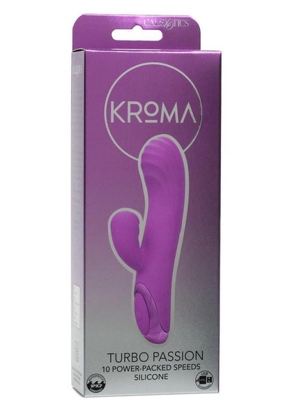 Kroma Turbo Passion Rechargeable Silicone Dual Stimulator - Purple
