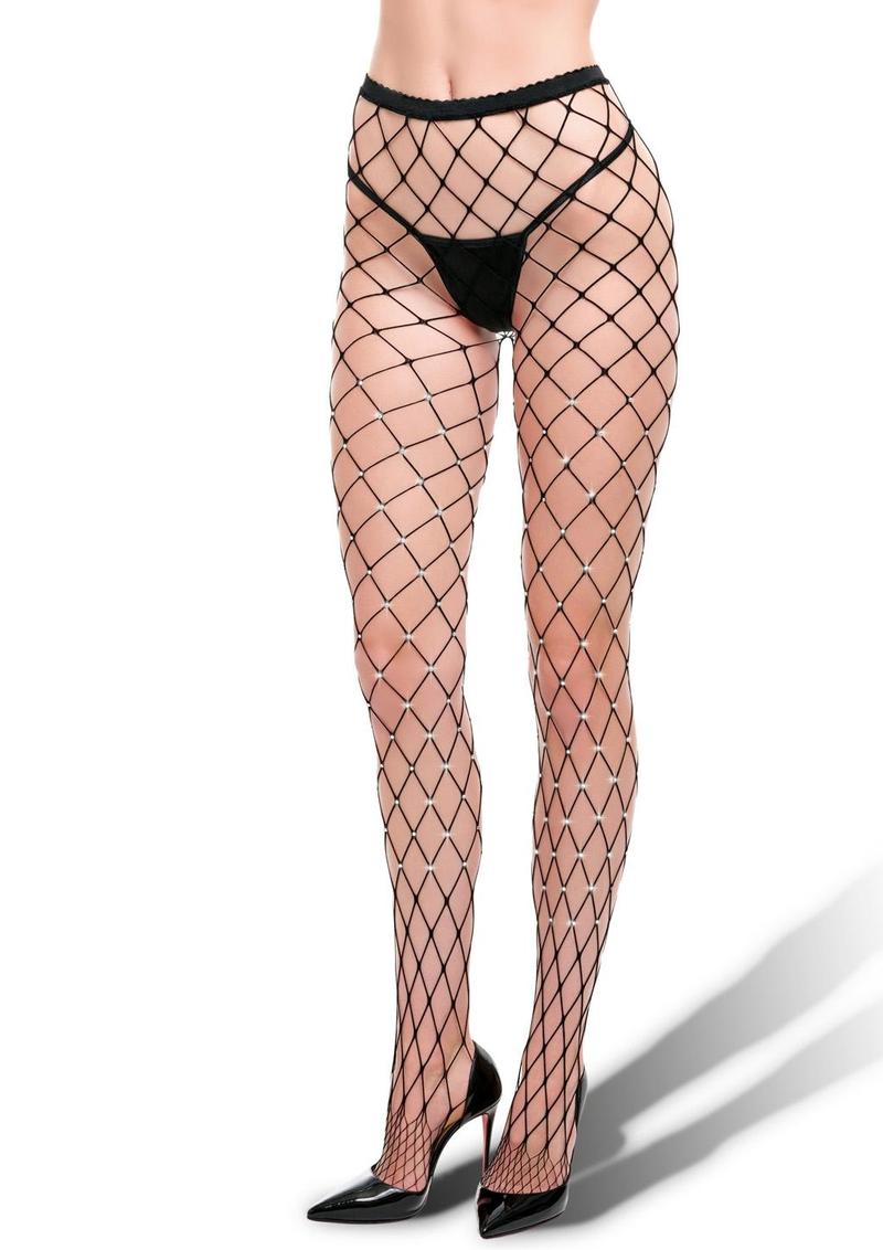 Lapdance Legs Rhinestone Pantyhose