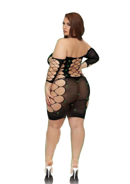 Lapdance Lingerie Glimmer Off The Shoulder Minidress - Queen Size