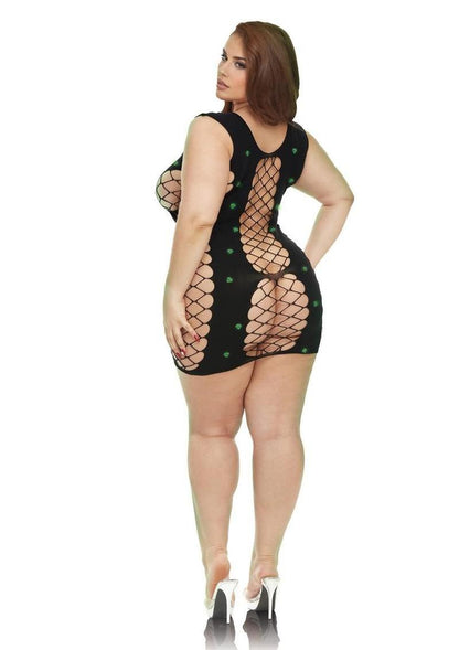 Lapdance Lingerie Glowing Gems Fencenet Minidress - Queen Size