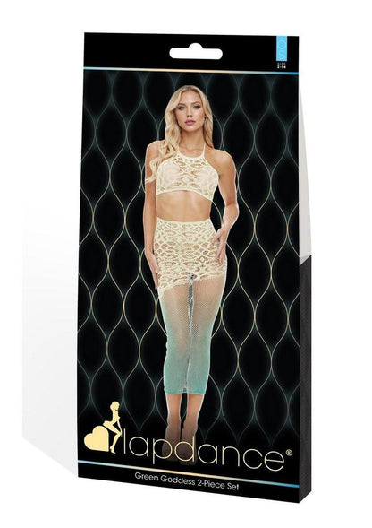 Lapdance Lingerie Green Goddess (2 Piece Set) - Os
