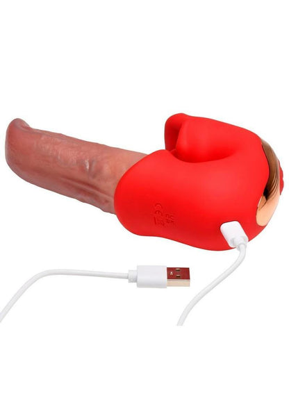 Lickgasm Lusty Licker Rechargeable Silicone Kissing and Licking Tongue Vibrator