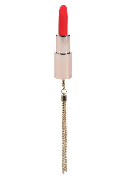 Loveline Tiffany Lipstick Rechargeable Silicone Vibrator with Interchangeable Heads