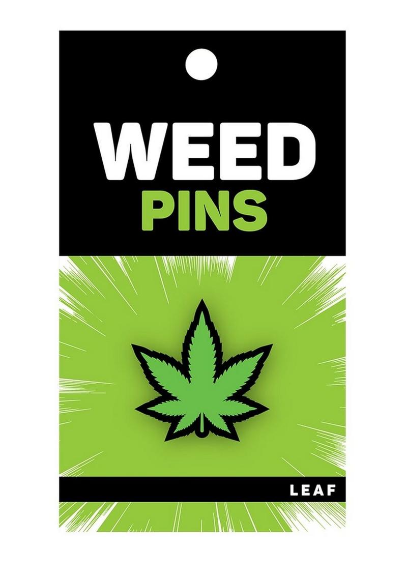 Marijuana Leaf Green Enamel Pin - Black/Green