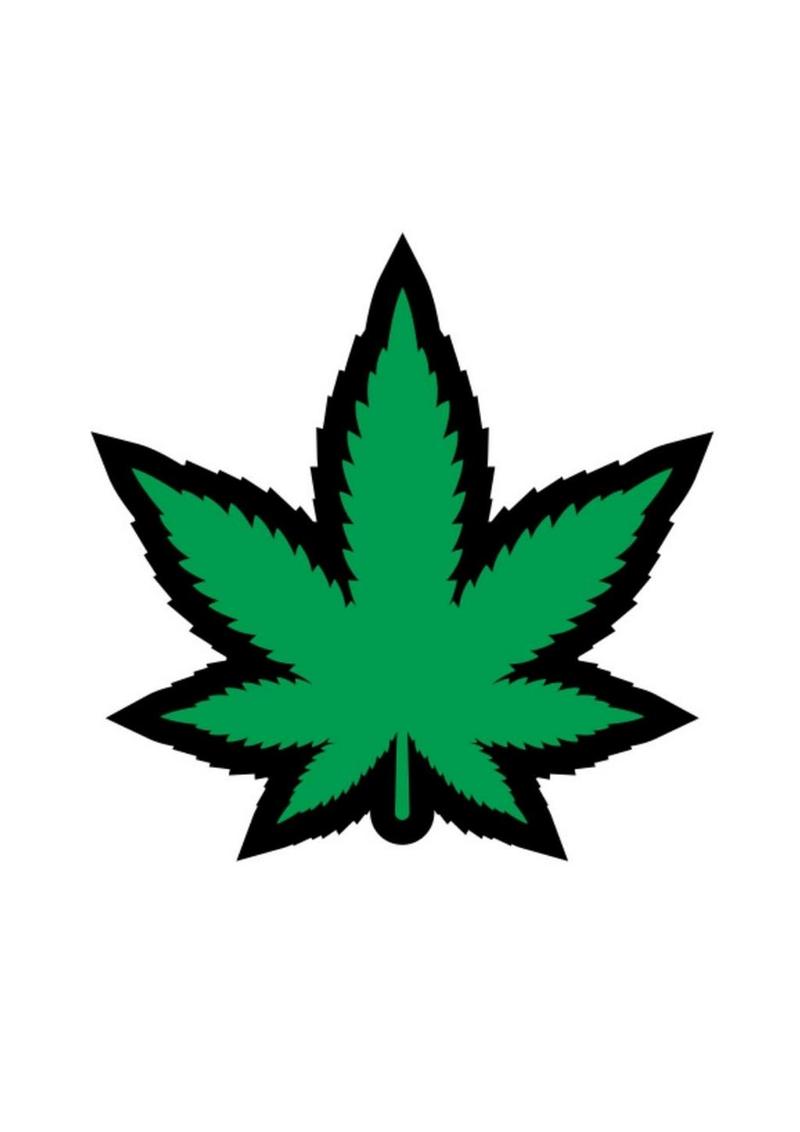 Marijuana Leaf Green Enamel Pin - Black/Green