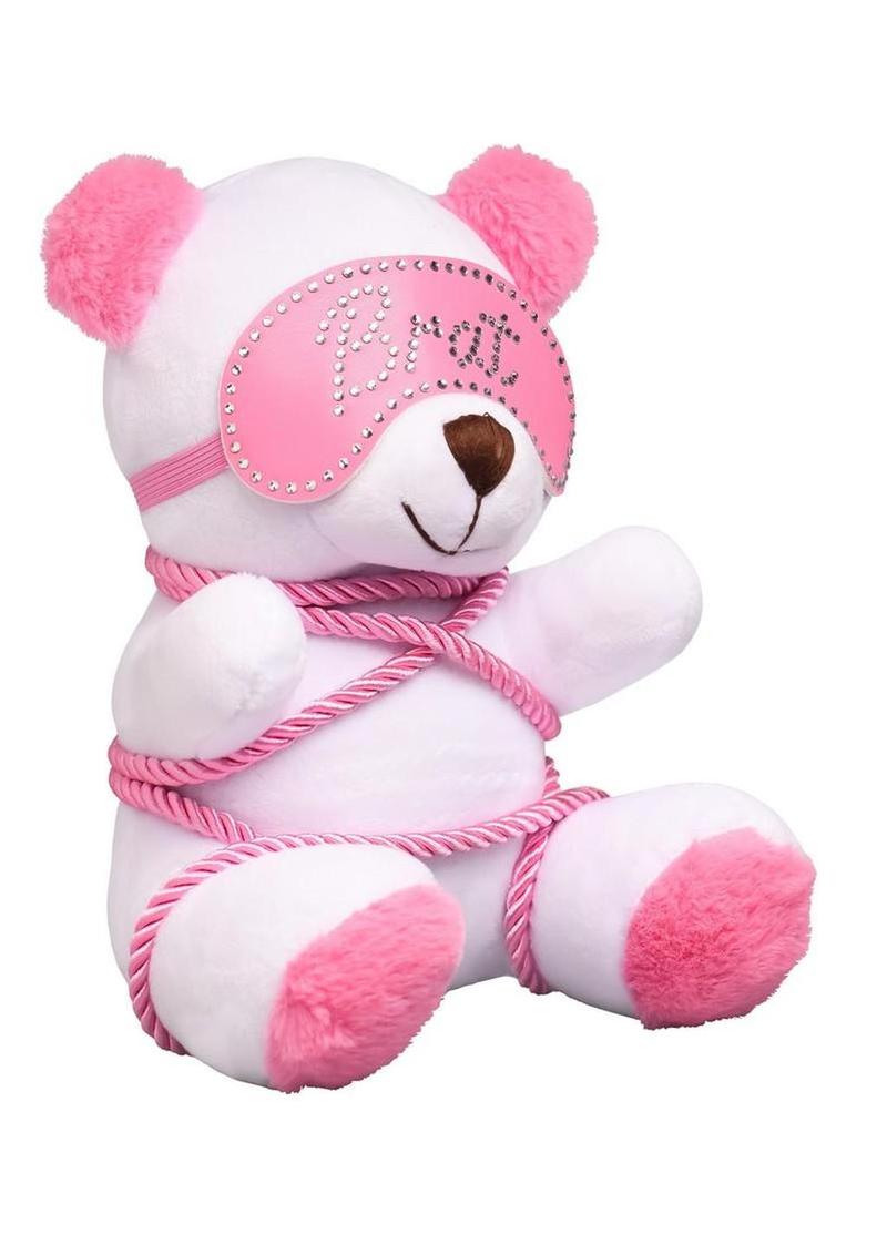 Master Series Brat Bondage Bear - Pink/White