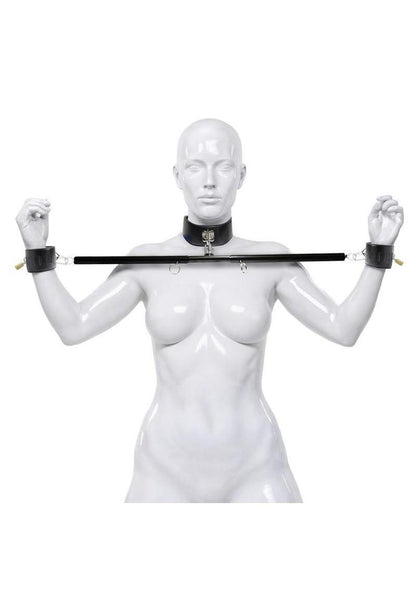 Master Series Dominion Bar Stainless Steele Spreader Bar with Collar and Restraints