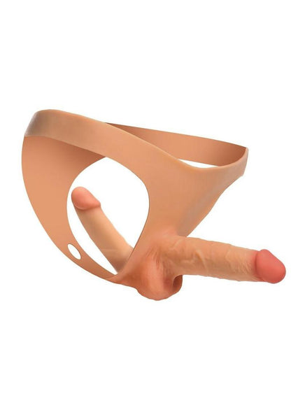 Master Series Double Boner Bikini Silicone Penis Panty - Vanilla