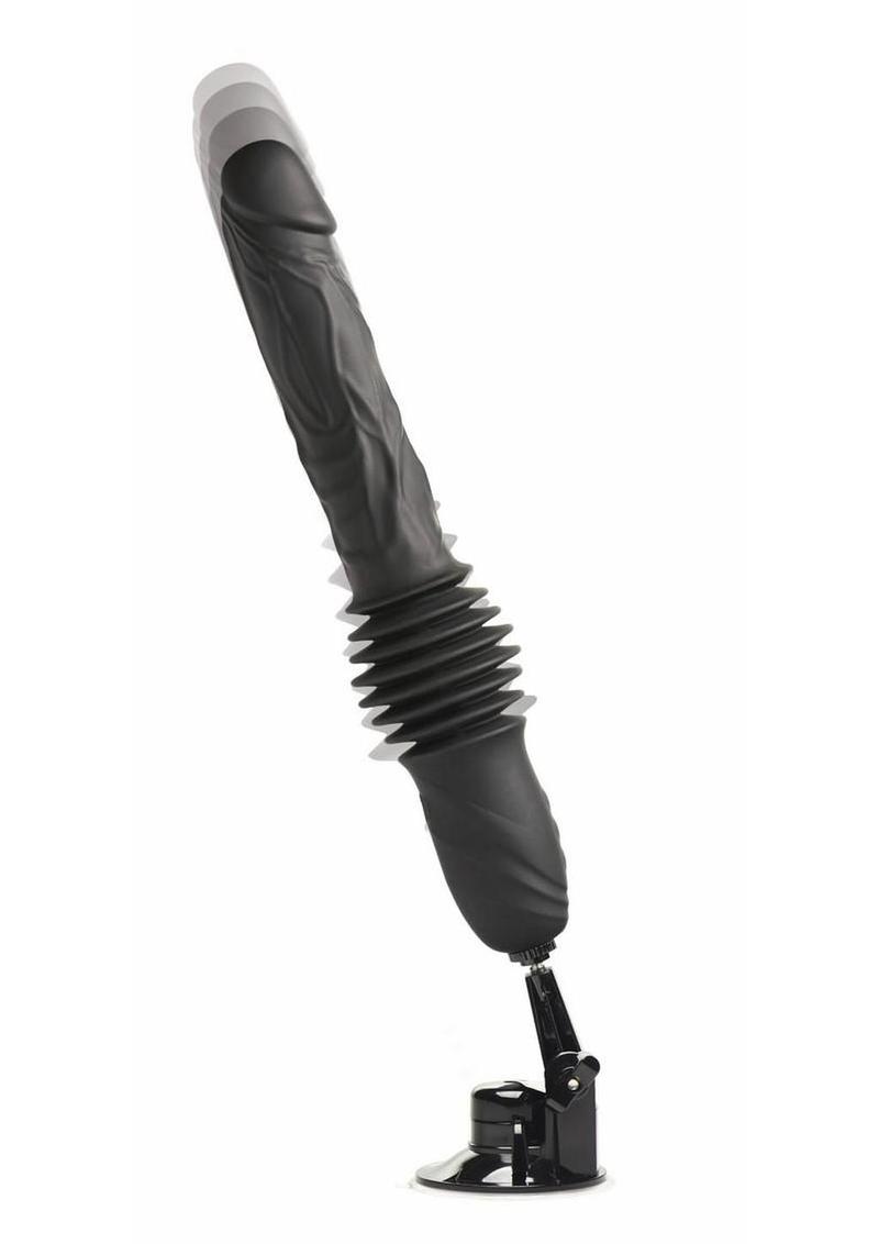 Master Series Double Pounder Silicone Vibrating Dildo Thruster with Remote