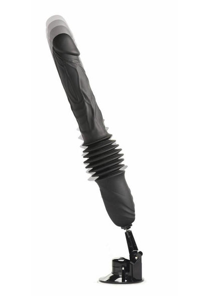 Master Series Double Pounder Silicone Vibrating Dildo Thruster with Remote