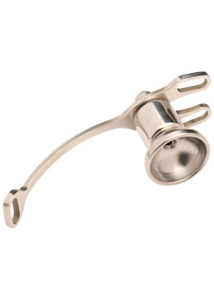 Master Series Sissy Vice Push-In Chastity Cage - Black/Silver