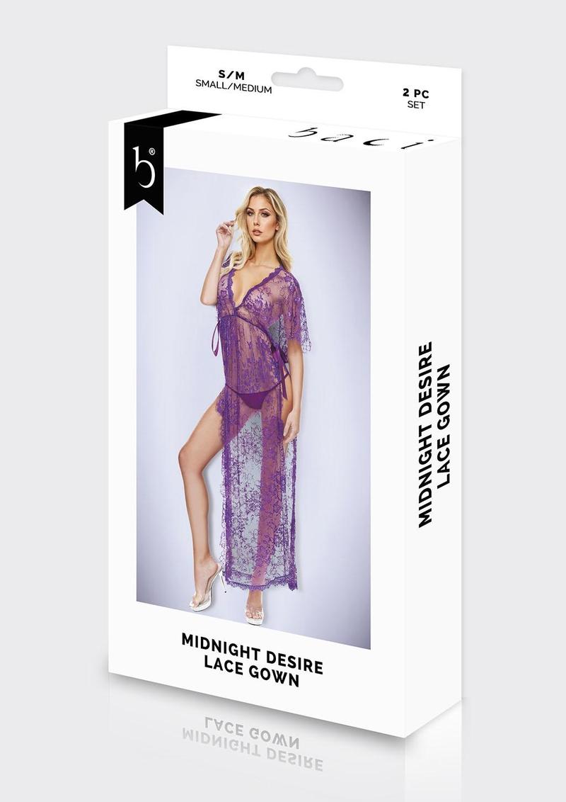 Midnight Desire Lace Gown-Purle-Sm