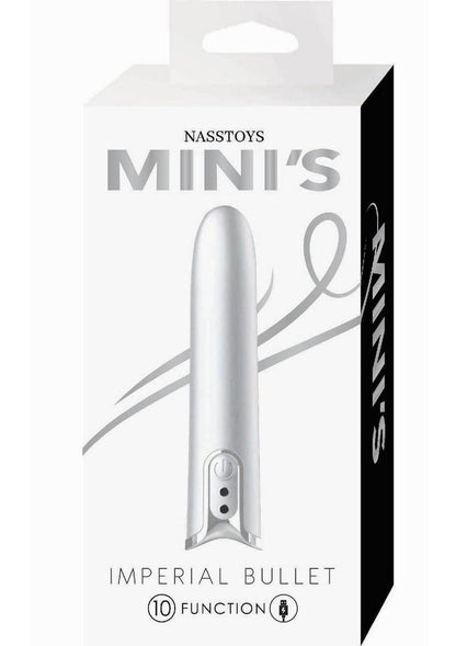 Mini's Imperial Rechargeable Silicone Bullet - Silver