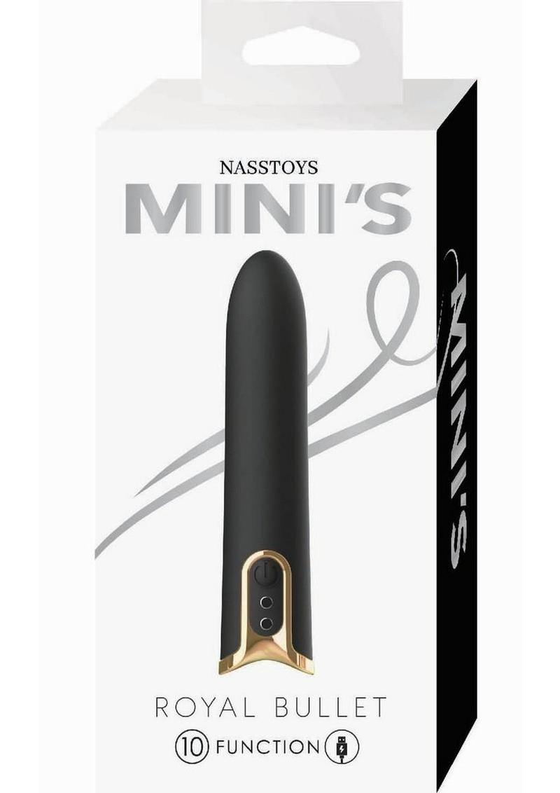 Mini's Royal Rechargeable Silicone Bullet - Black