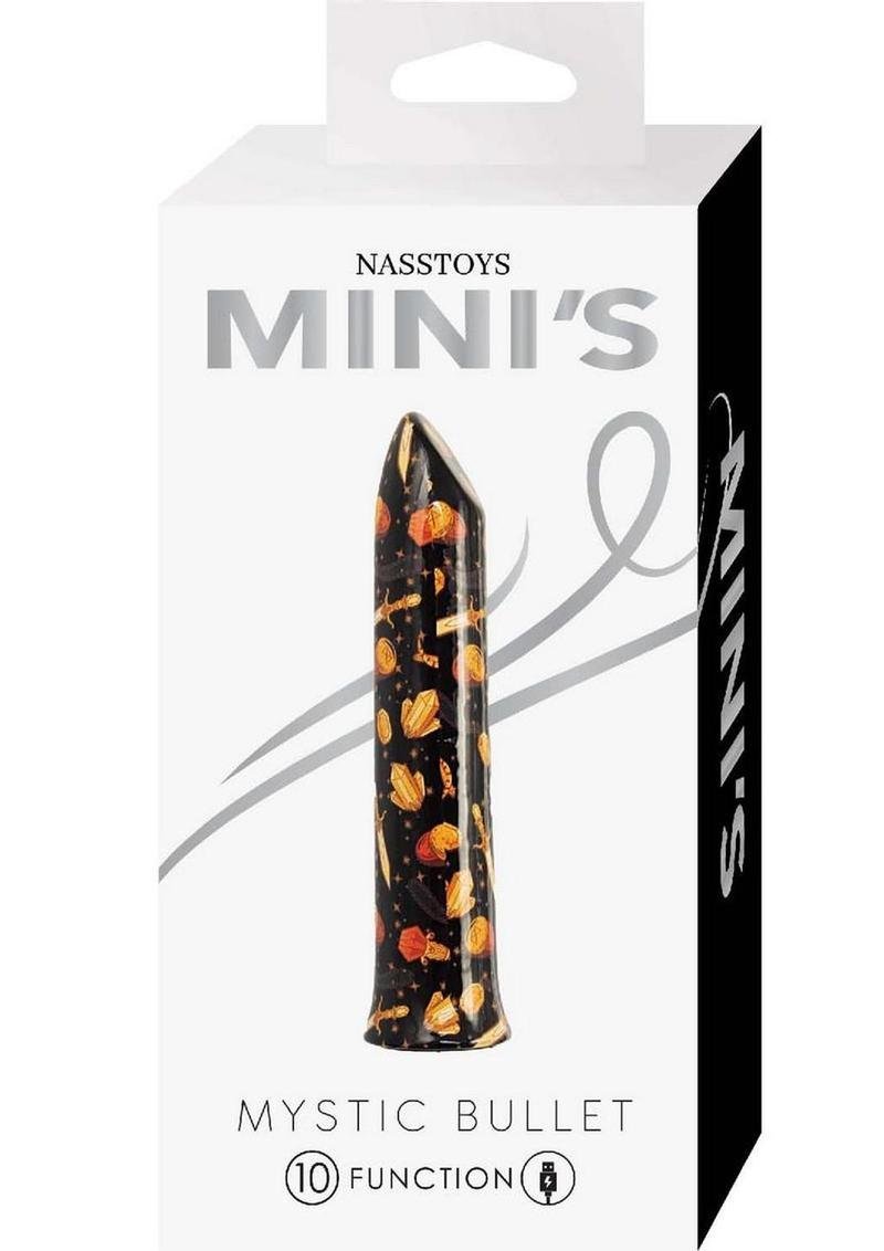 Nasstoys Mini's Mystic Rechargeable Bullet - Black/Gold