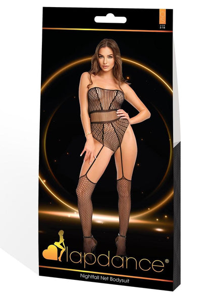 Nightfall Net Bodysuit-Blk-Os
