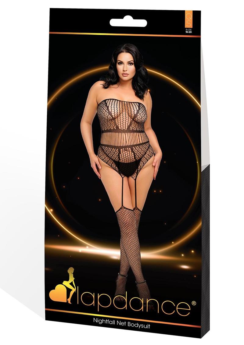 Nightfall Net Bodysuit-Blk-Q