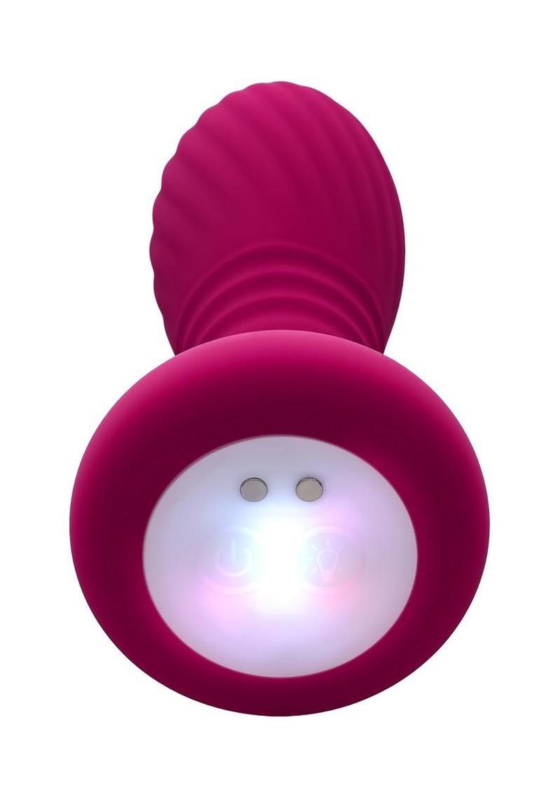 Party Plug Rechargeable Silicone Thrusting Light Up Anal Plug