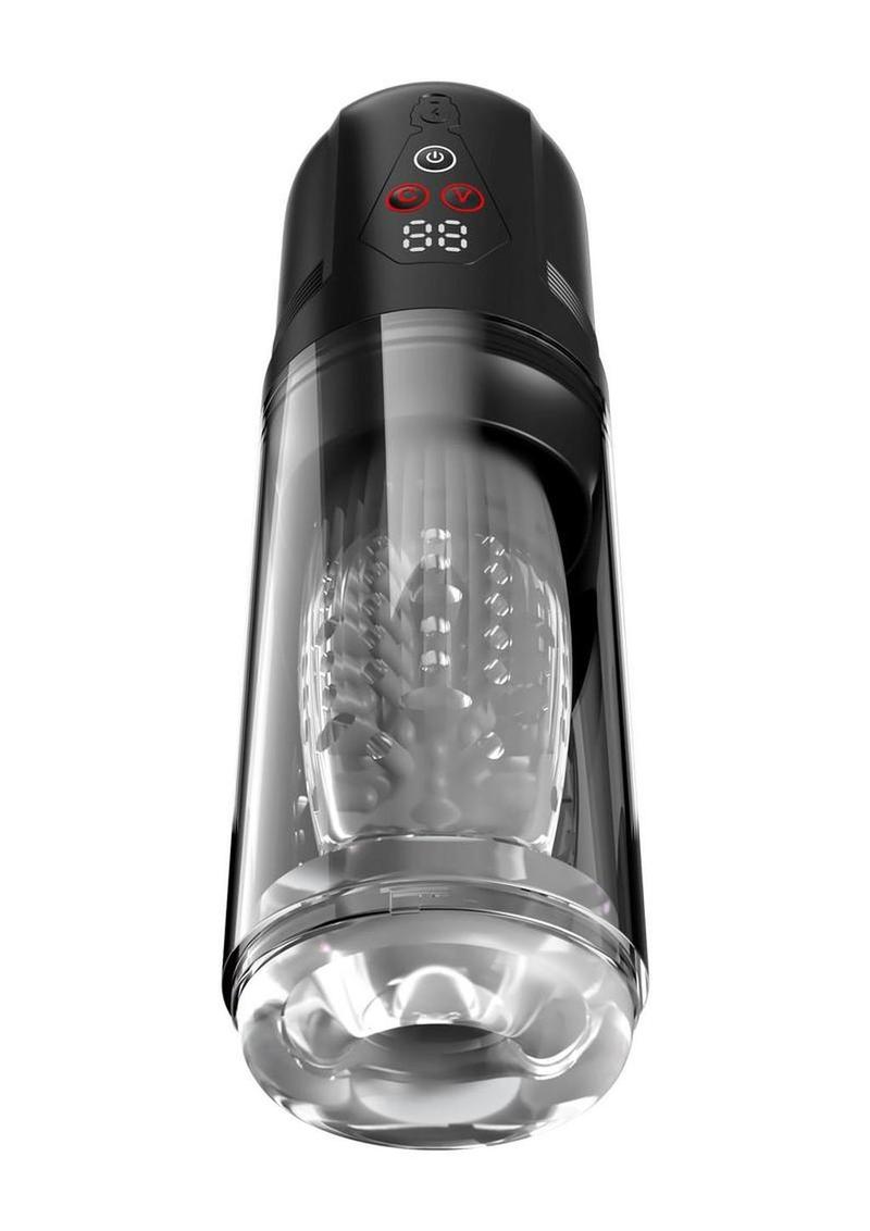 Pdx Elite Rechargeable Mega-Bator Pro Masturbator - Black/Clear