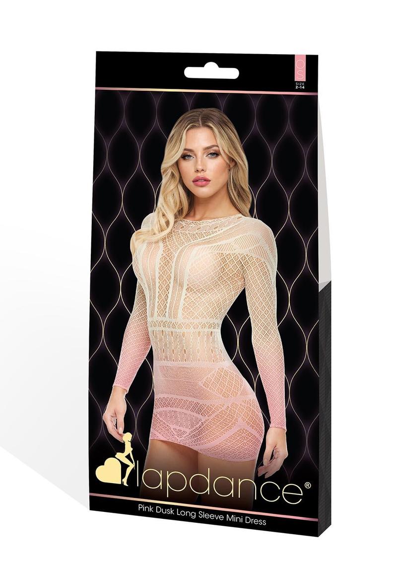 Pink Dusk Log Sleeve Mini Dress